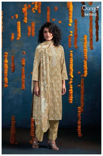 Ganga athena 4705 dress material wholesale market in jaipur